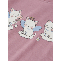 NAME IT Langærmet Bluse Vix Lilas Cats